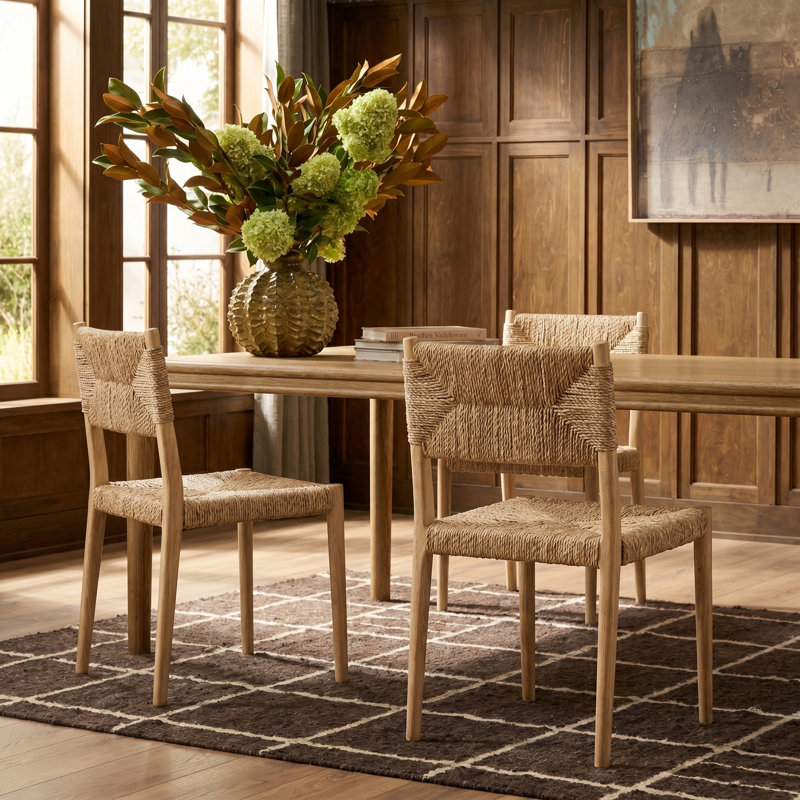 Rowena Interiors Seagrove Woven Water Hyacinth and Rubberwood